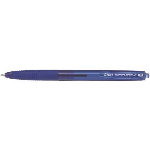Zebra Pen Super Grip G Ballpoint Pen - Fine Pen Point - Refillable - Retractable - Blue Oil Based Ink - 12 / Box - Ballpoint Retractable Pens - PILBPGG8RFBE