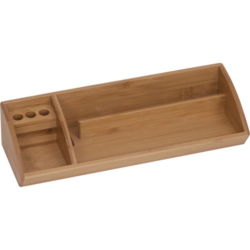 Merangue Desk Tray - 4 Compartment(s) - 2.3" Height x 10.5" Width x 3.8" Depth - Desktop - Bamboo - 1 Each