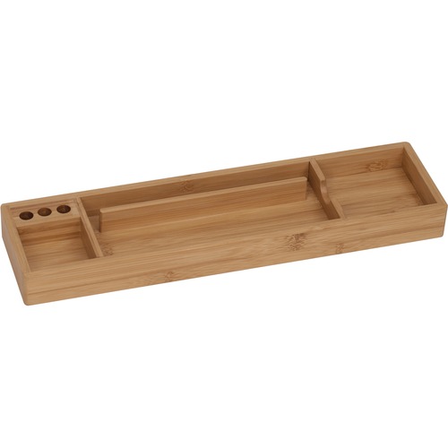 Merangue Desk Tray - 4 Compartment(s) - Desktop - Bamboo - 1 Each