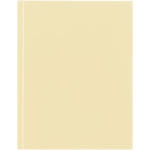 Blueline Pastel Notebook - Vanilla - 150 Pages Blue Margin - 0.93" (23.50 mm) x 0.72" (18.40 mm) - Durable Cover, Acid-free Paper, Sturdy, Hard Cover - Recycled