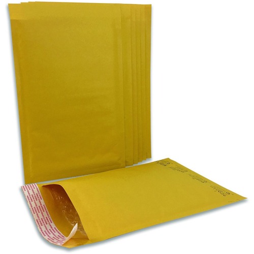 Spicers Kraft Bubble Mailers - Bubble/Shipping - #0 - 6" Width x 10" Length - Kraft, Paper - 250 / Box - Golden
