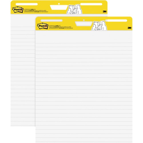 Post-it® Super Sticky Easel Pad - 30 Sheets - 29.92" (760 mm) x 25" (635 mm) - Smear Resistant, Bleed Resistant - 2 / Pack