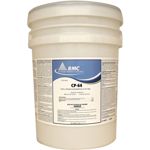 RMC Disinfectant - Concentrate - 640 fl oz (20 quart) - Citrus Scent - 1 - Deodorize, Antibacterial, Alcohol-free, Phenol-free, Bleach-free, Antimicrobial, Virucidal - Yellow