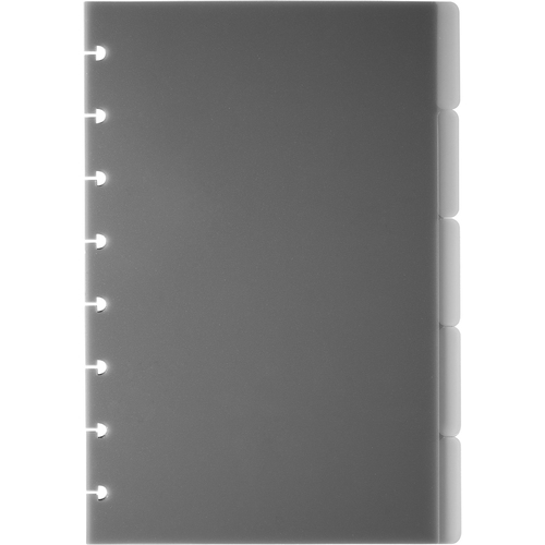 TUL Discbound Tab Dividers, Junior Size, Gray, Pack Of 10 Dividers - 10 Tab(s) - 8.50" Width x 5.50" Length - 8 Hole Punched - Polypropylene Tab(s) - Durable, Long Lasting, Hole-punched - 10 / Pack