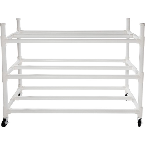 Champion Sports 30 Basketball Heavy-Duty Cart - 4 Casters - Plastic - 55" Length x 19" Width x 45" Height - White - 1 Each