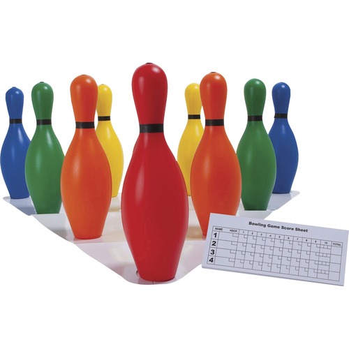 Champion Sports Multi-Color Plastic Bowling Pin Set - 10 / Set