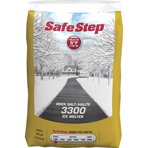 SafeStep 3300 Ice Melter - Sodium Chloride, Rock Salt - 5°F (-15°C)