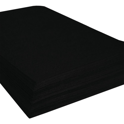 DBLG Import Felt Sheets 9 12" Black - Flannel Board - 9" (228.60 mm)Width x 12" (304.80 mm)Length - 10 / Bag - Black - Felt