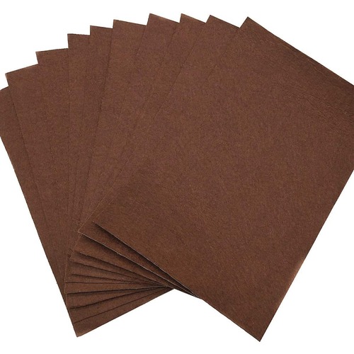 DBLG Import Felt Sheets 9 12" Brown - Flannel Board - 9" (228.60 mm)Width x 12" (304.80 mm)Length - 10 / Bag - Brown - Felt