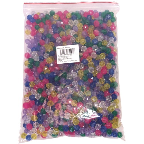 DBLG Import Beads - 8mm Dazzle Assorted Colours - Jewelry - 1000 / Bag - Assorted