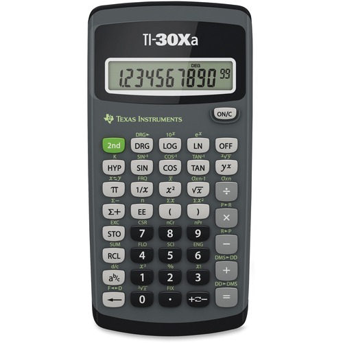 Texas Instruments TI-30XA Student Scientific Calculator - 10 Digits - Battery Powered - 6" Height x 3.1" Width x 0.8" Depth - Black - 1 Each