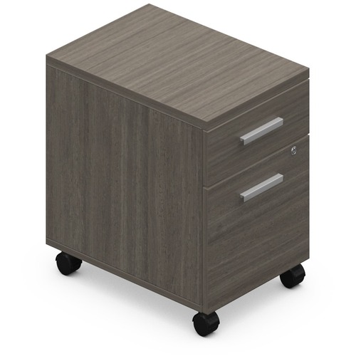 Offices To Go Ionic | Box/File Mobile Pedestal - 16" x 22" x 27" , 0.1" Edge - 1 x Box Drawer(s), File Drawer(s) - Material: Thermofused Laminate (TFL), Polyvinyl Chloride (PVC) Edge - Finish: Absolute Acajou - Mobile Pedestals - GLBMLMP22BFACJ