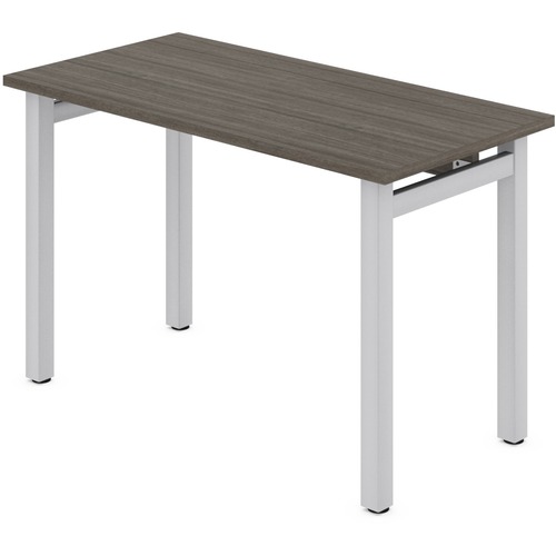 Offices To Go Ionic | 48" x 24" Table Desk - 48" x 24" x 29" , 0.1" Edge - Material: Thermofused Laminate (TFL) Top, Polyvinyl Chloride (PVC) Edge, Metal Leg - Finish: Absolute Acajou