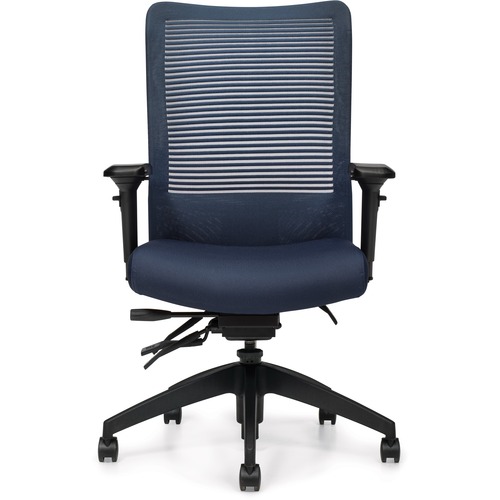 Offices To Go Archer II | Mesh High Back & Upholstered Seat Multi-Tilter - Mesh Seat - Mesh Back - High Back - 5-star Base - Pacific - Fabric - Yes - 1 Each - Task Chairs - GLBMVL1895WA53