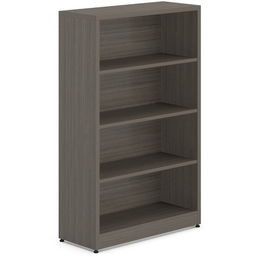 Offices To Go Ionic | 30"W x 48"H Bookcase - 30" x 12"48" , 0.1" Edge, 1" Top, 0.7" Shelf - Material: Thermofused Laminate (TFL) - Finish: Absolute Acajou