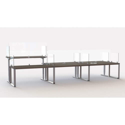 Links Business Furniture Privacy Screen - Acrylic - Silver - Panels/Partitions - LCFPIL2424XT