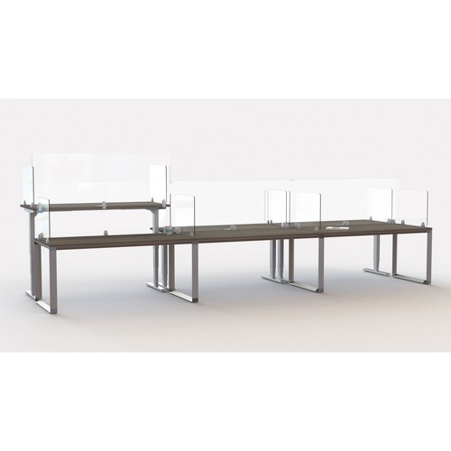Links Business Furniture Privacy Screen - Acrylic - Silver - Panels/Partitions - LCFPIL2460XT