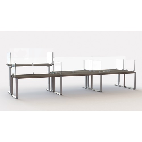Links Business Furniture Privacy Screen - Acrylic - Silver - Panels/Partitions - LCFPIL2466XT