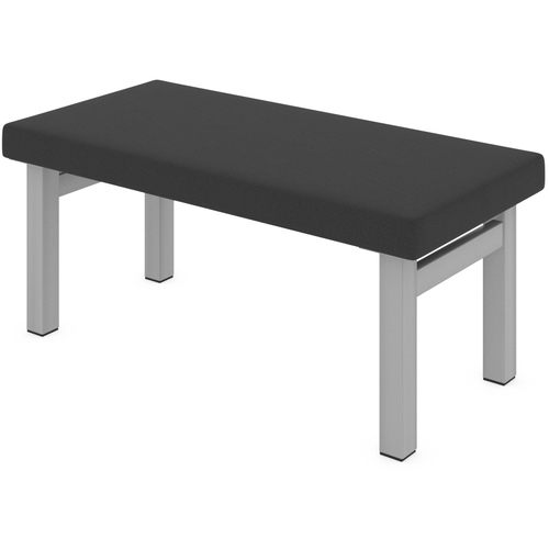 Offices To Go Ionic Bench - 42" x 20" x 18" - Material: Luxhide - Finish: Sandtex, Charcoal