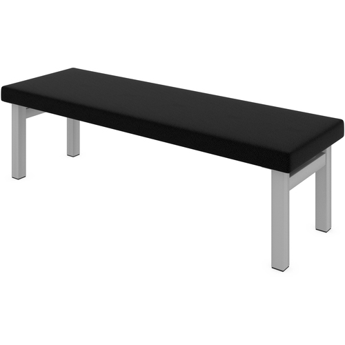 Offices To Go Ionic Bench - 63" x 20" x 18" - Material: Luxhide - Finish: Sandtex, Black