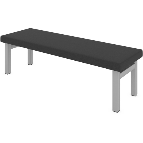 Offices To Go Ionic Bench - 63" x 20" x 18" - Material: Luxhide - Finish: Sandtex, Charcoal