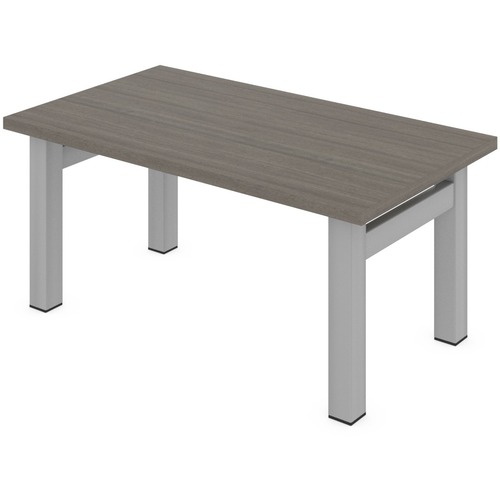 Offices To Go Ionic 36" Rectangular Coffee Table with H-Leg - 36" x 20"16" , 1" Table Top - Finish: Sandtex, Absolute Acajou