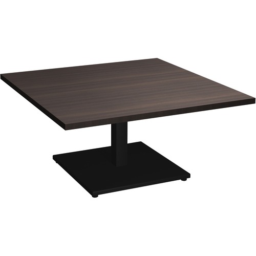 HDL 36" x 36" Square Coffee Table - 36" x 36" x 16.8" , 1" Table Top - Material: Metal Base - Finish: Evening Zen, Black Powder Coat