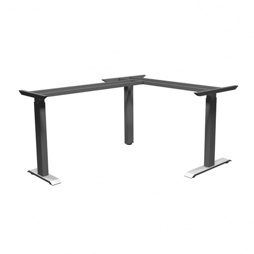 HDL Athena ATH-E1-3LEG Table Base - 45.5" - Material: Steel Frame, Laminate - Finish: Silver Metal