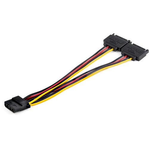 StarTech.com Dual SATA to LP4 Power Doubler Cable Adapter, SATA to 4 Pin LP4 Internal PC Peripheral Power Supply Connector, 9 Amps/108W - Dual SATA to LP4 power supply (ATX) adapter cable combines 2 SATA connections into one 4-Pin LP4 connector for a tota