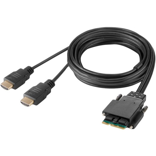 Belkin Modular HDMI Dual Head Console Cable 6 Feet - 6 ft KVM Cable for KVM Console, Computer, Monitor, KVM Switch - First End: 2 x HDMI 2.0 Digital Audio/Video - Male - Second End: 1 x Modular - Supports up to 3840 x 2160 - Gold Plated Connector - Gold P