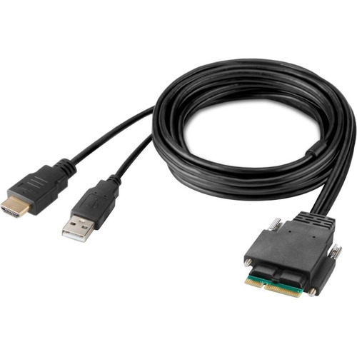 Belkin Modular HDMI Single Head Host Cable 6 Feet - 6 ft KVM Cable for KVM Console, KVM Switch, Computer, Monitor, Keyboard, Mouse - First End: 1 x 19-pin HDMI 2.0 Digital Audio/Video - Male, 1 x USB Type A - Male - Second End: 1 x Modular - Supports up t
