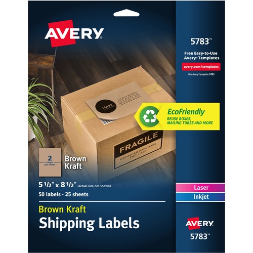 Avery Brown Printable Kraft Tags