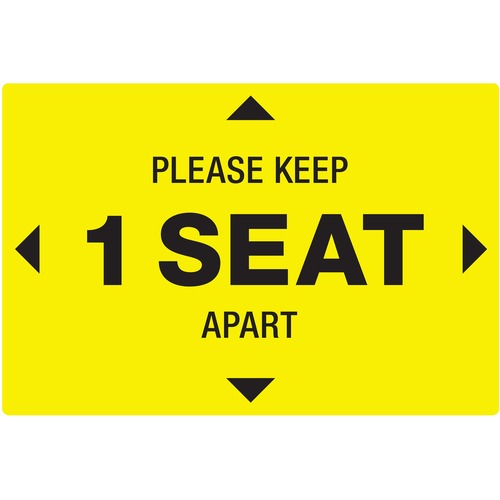 Picture of Avery&reg; Surface Safe PLEASE KEEP 1 SEAT APART Decals