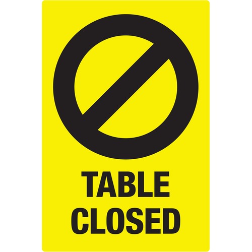 Picture of Avery&reg; Surface Safe TABLE CLOSED Preprinted Decals