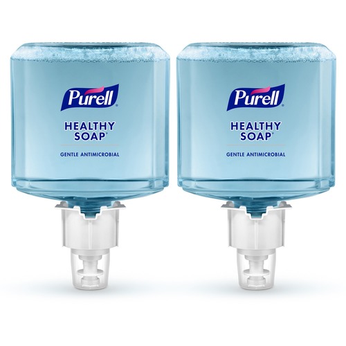 PURELL® ES6 HEALTHY SOAP™ 0.5% BAK Antimicrobial Foam - Fragrance-free ScentFor - 40.6 fl oz (1200 mL) - Pump Bottle Dispenser - Soil Remover, Odor Remover, Kill Germs - Hand, Skin - Moisturizing - Antibacterial - Clear - Dye-free, Fragrance-fre