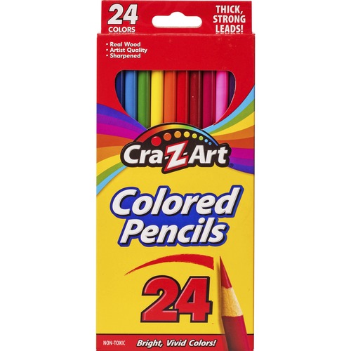 Cra-Z-Art Colored Pencils - Multi Lead - Wood Barrel - 24 / Box