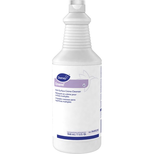Diversey Emerel Multi-Surface Crème Cleanser - Ready-To-Use - 32 fl oz (1 quart) - Fresh Scent - 12 / Carton - Rinse-free - Off White