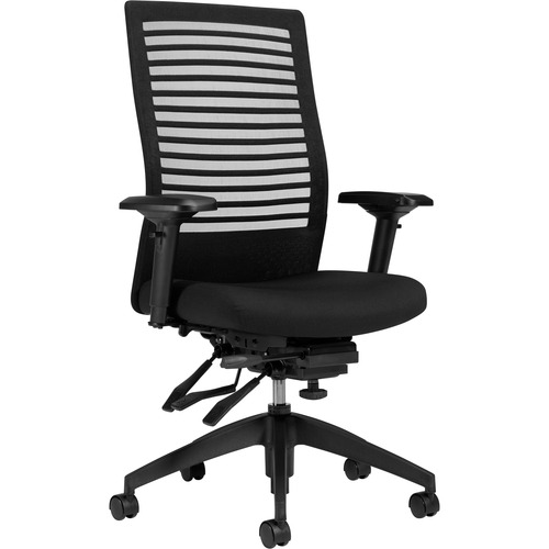 Basics Elora Multi-Tilter High Back Chair Black - Mesh, Fabric Seat - Mesh Back - High Back - Black