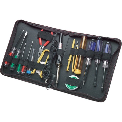 Manhattan Technician Tool Kit (17 items), Consists of: Soldering Iron (Euro 2-pin plug), Solder and Wick, 4x Chip Tools (Anti Static), Pliers, 2x Nut-Drivers, 2x Torque Screwdrivers, 4x Screwdrivers (Phillips & Flat Head), Tube for spares, Case, Lifetime 