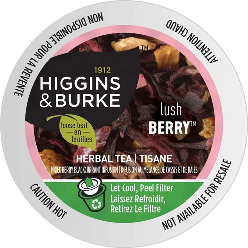 Higgins & Burke Naturals Tea - Capsule - Compatible with Keurig K-Cup Brewer - Herbal Tea - Sweet, Zesty - 0.2 oz - Kosher - 24 / Box