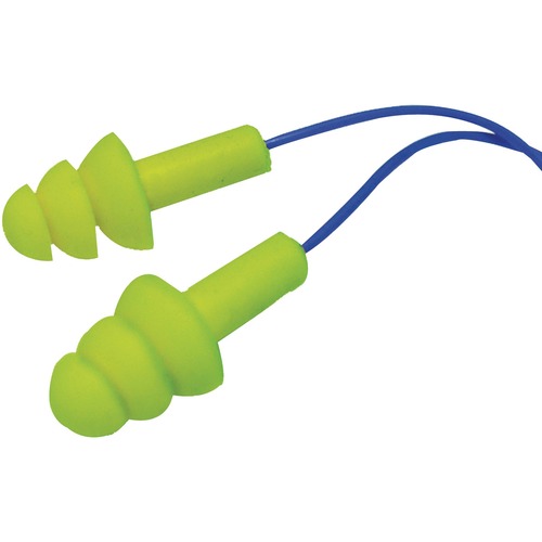 RONCO HUSH 50-23 Earplug Reusable - Recommended for: Ear, Assembly, Construction, Food Processing, Beverage Processing, Janitorial, Sanitation, Warehouse, Automotive, Fishery, Aquaculture, ... - Comfortable, Tapered, Reusable, Soft, Non-irritating, Triple