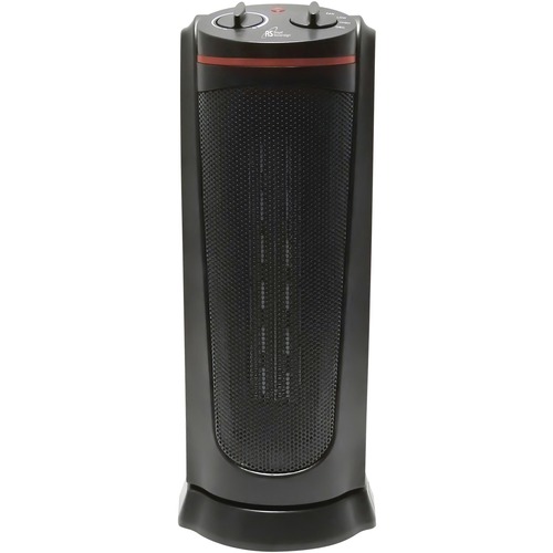 Royal Sovereign 19" Compact Ceramic Tower Heater - Ceramic - Electric - Electric - 750 W to 1.50 kW - 2 x Heat Settings - 1500 W - 120 V AC - Room - Black
