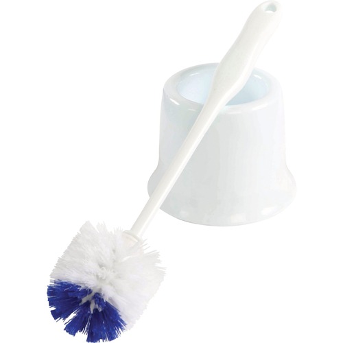 Globe Toilet Brush and Caddy Set - 18.50" (469.90 mm) Overall Length - 1 Each