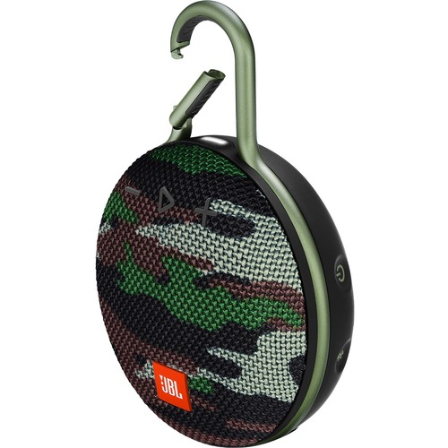 JBL Clip 3 Portable Bluetooth Speaker System - 3.30 W RMS - Squad - 120 Hz to 20 kHz - Battery Rechargeable - 1 Pack