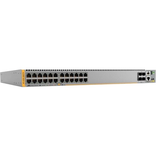 Allied Telesis x930-28GSTX Layer 3 Switch - 24 Ports - Manageable - Gigabit Ethernet, 10 Gigabit Ethernet - 10/100/1000Base-T, 10GBase-X - 3 Layer Supported - Modular - 97 W Power Consumption - Optical Fiber, Twisted Pair - Rack-mountable