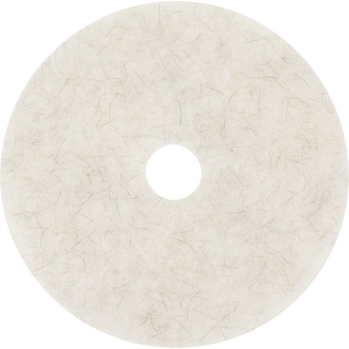 Niagara 3300N Floor Pads - 5/Carton - Round x 27" Diameter x 1" Thickness - Burnishing, Polishing, Buffing - 1500 rpm to 3000 rpm Speed Supported - Scuff Mark Remover, Clog Resistant - Polyester Fiber, Resin - White