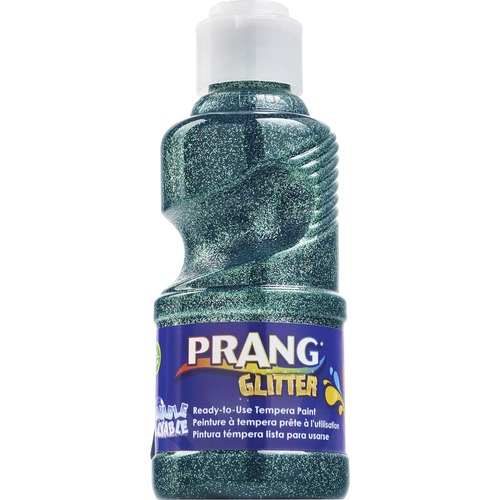 Prang Ready-to-Use Glitter Paint - 8 fl oz - 1 Each - Glitter Green