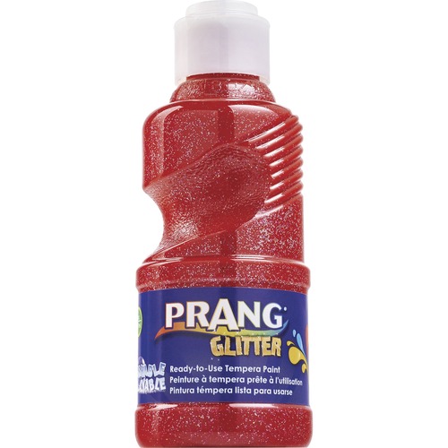 Prang Ready-to-Use Glitter Paint - 8 fl oz - 1 Each - Glitter Red
