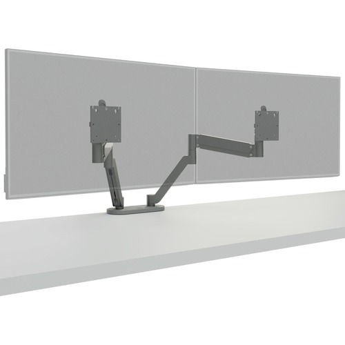 Chief Koncis Dual Arm Display Mount - For Displays 10-32" - Silver - Height Adjustable - 2 Display(s) Supported - 32" Screen Support - 30 lb Load Capacity - 1 Each