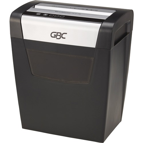 GBC Shredmaster PX12-06 Cross Cut Shredder - Continuous Shredder - Cross Cut - 12 Per Pass - for shredding Paper, Staples, Paper Clip - 0.2" x 1.7" Shred Size - P-3 - 6 Minute Run Time - 23 L Wastebin Capacity